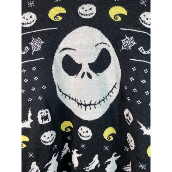 Disney Tim Burton Nightmare Before Christmas Size XL Jack Skellington Sweater - Picture 1 of 4